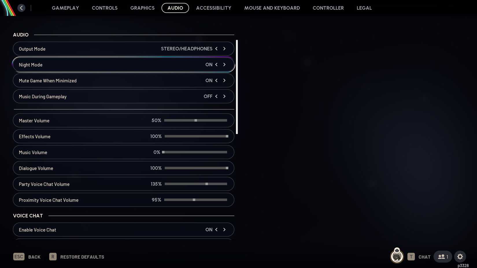 ARC Raiders night mode ON for sound