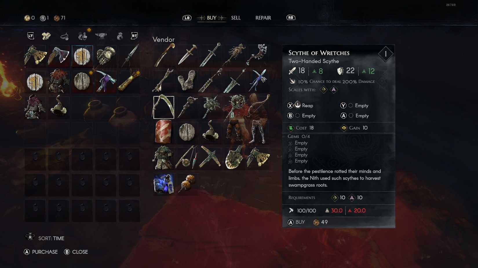 No Rest for the Wicked Filmore Blacksmith Inventory