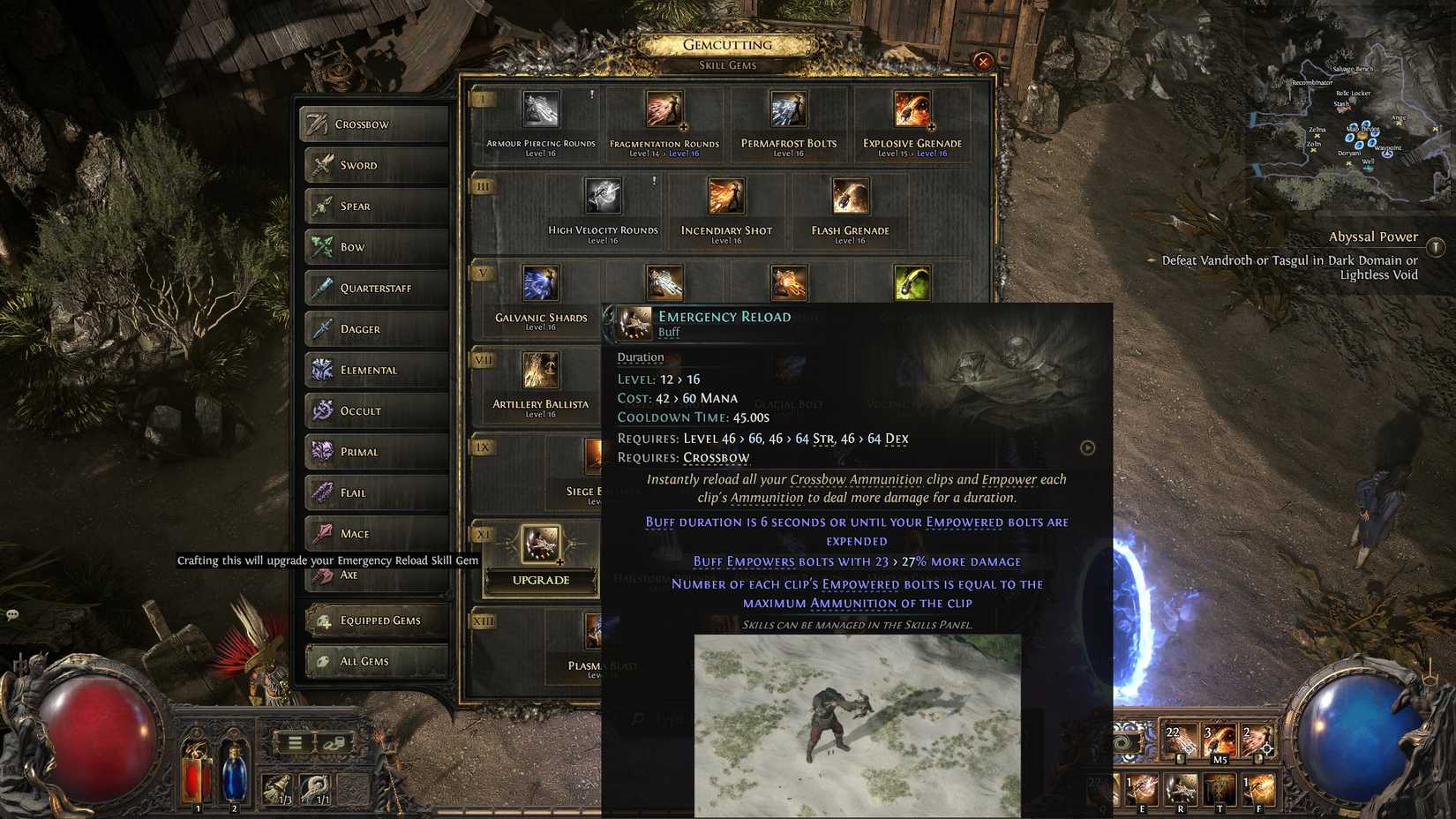 PoE2 Emergency Reload description