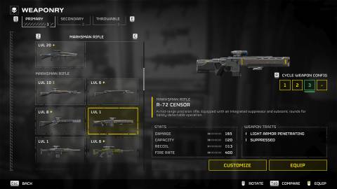 Helldivers 2 Censor Marksman Rifle Armory