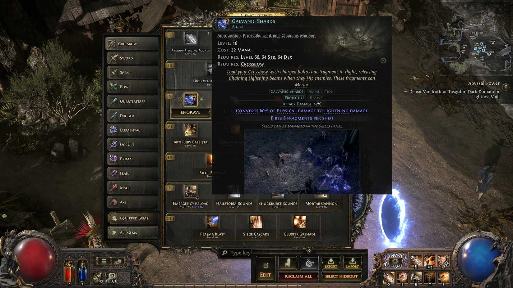 PoE 2 Galvanic Shards description