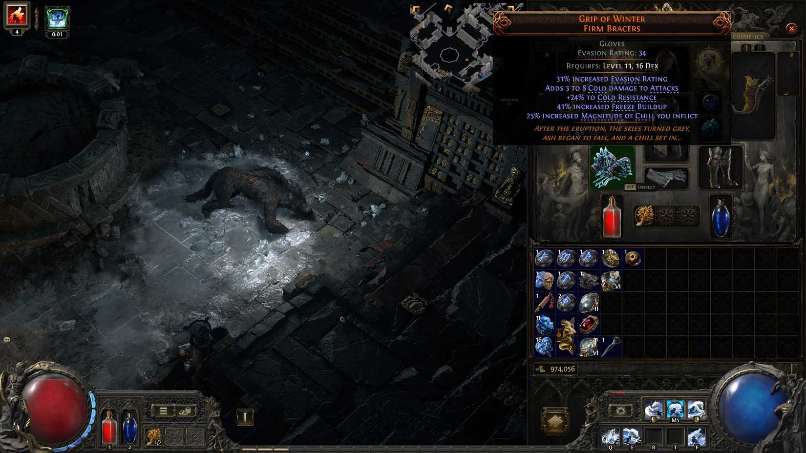 PoE2 Grip of Winter gloves