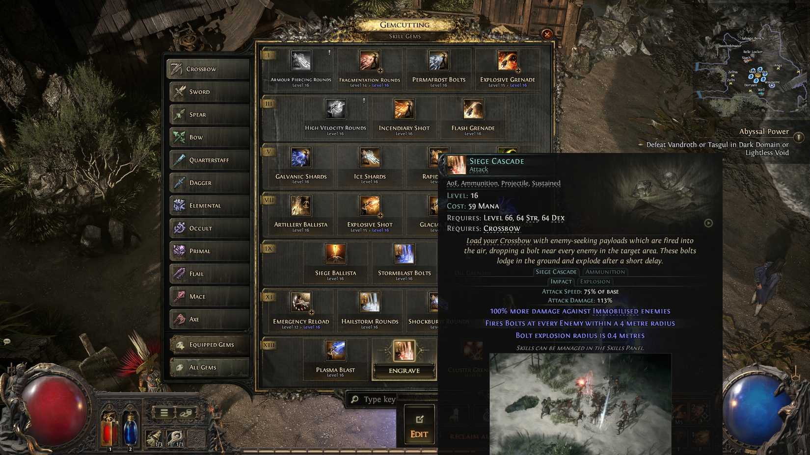 PoE 2 Siege Cascade description