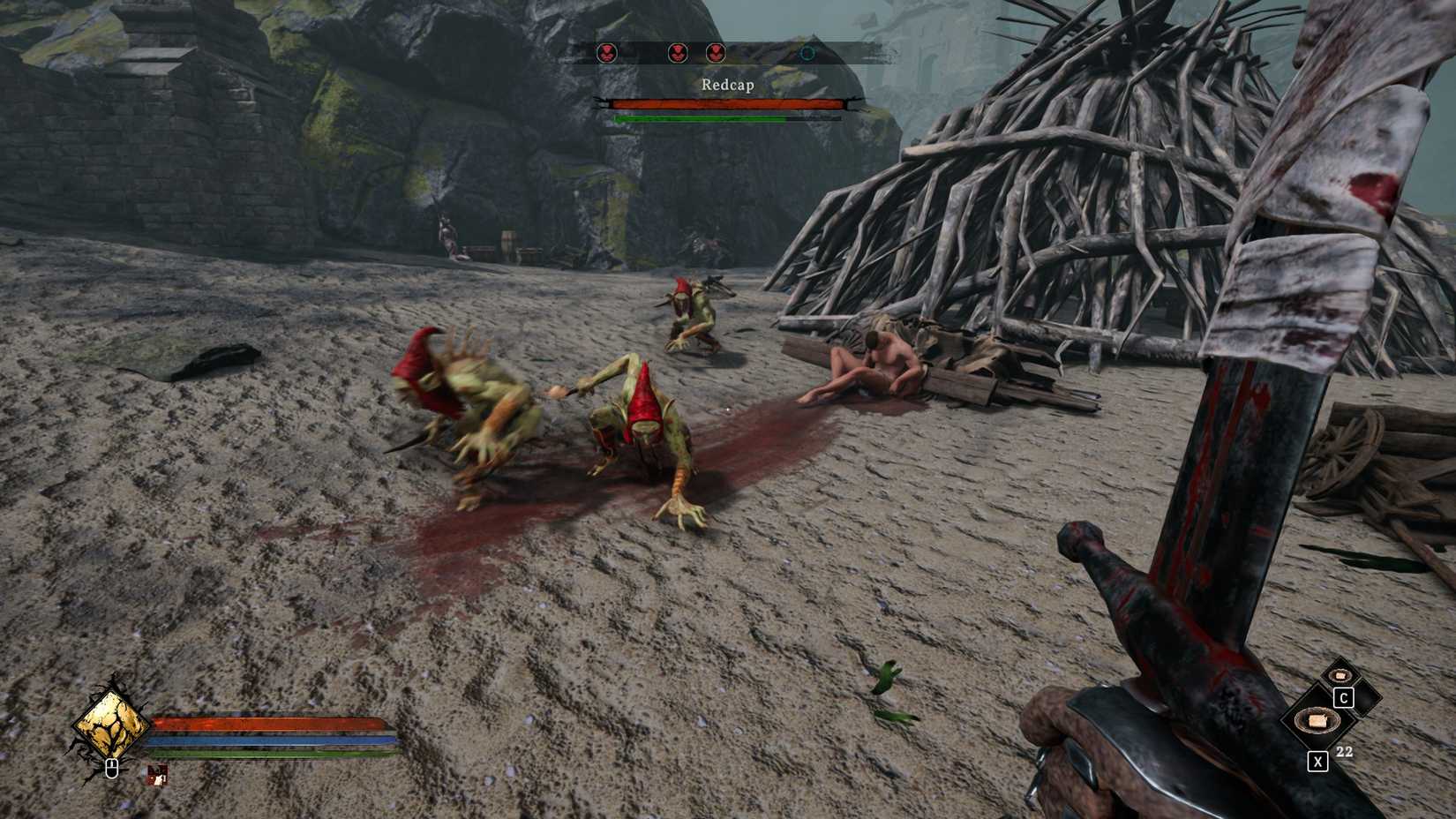 Tainted Grail Fall of Avalon Redcaps by the beach