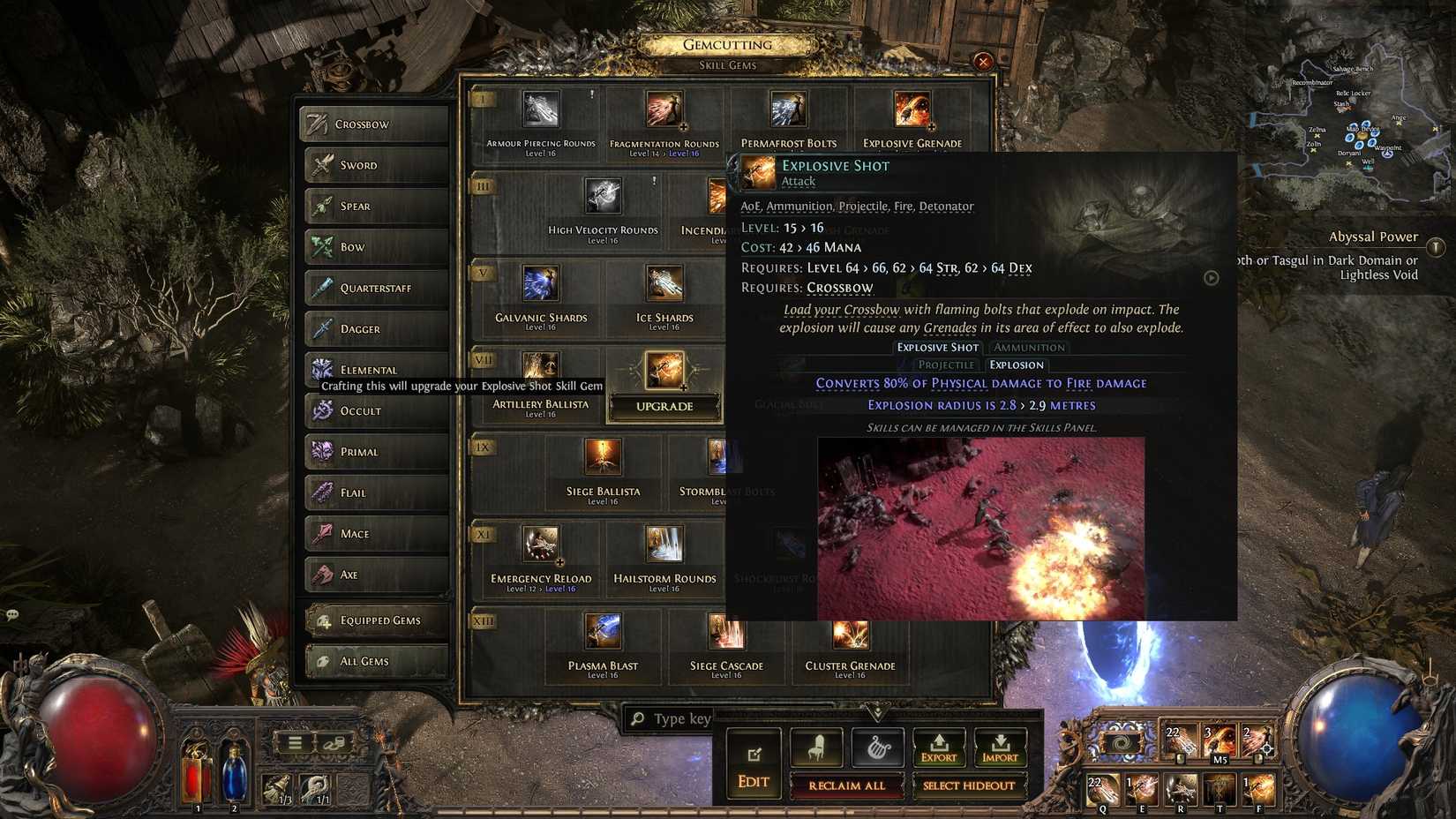 PoE 2 Explosive Shot description