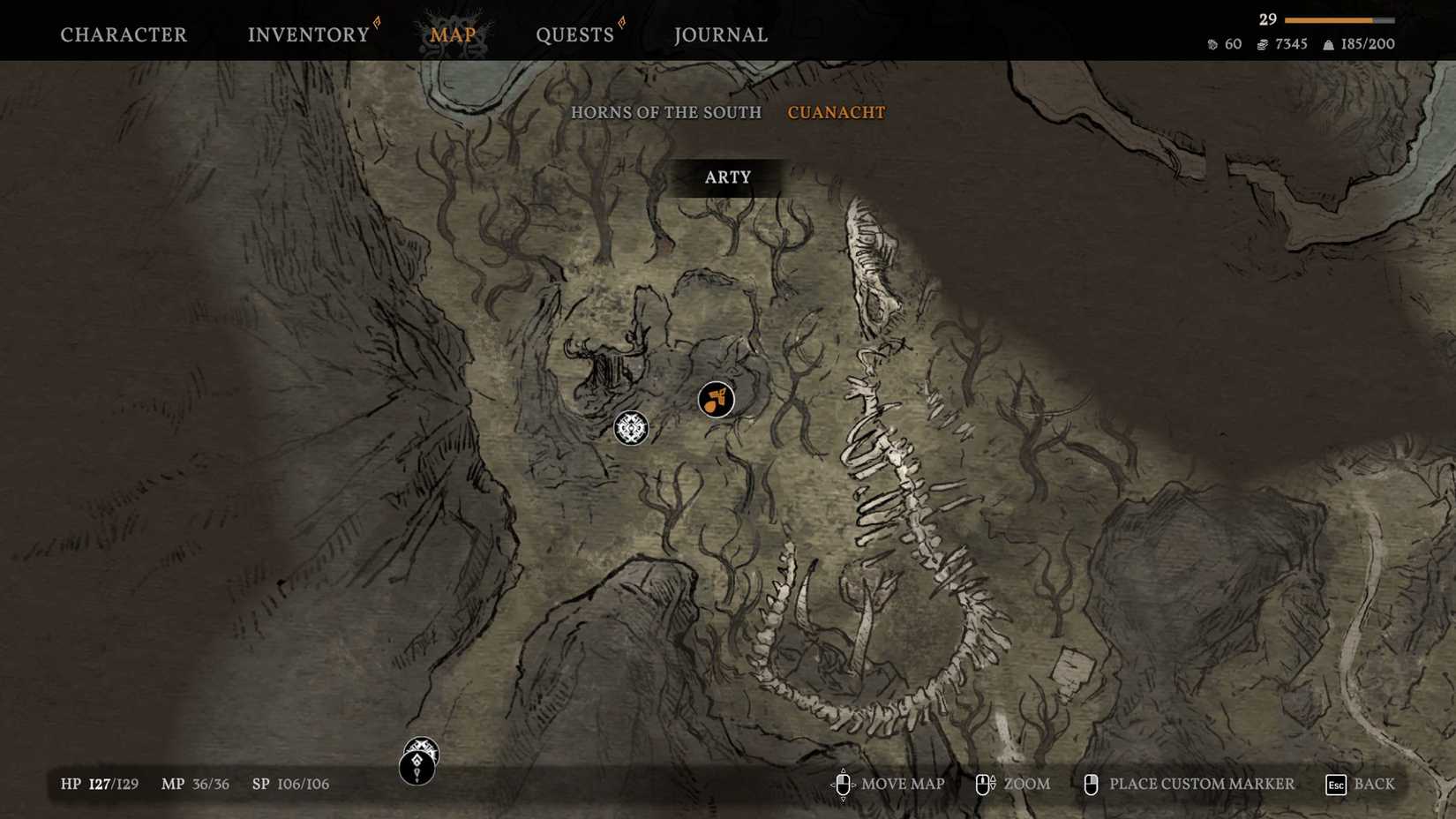 Tainted Grail The Fall of Avalon Cuanacht Swamp Croakmaw map location