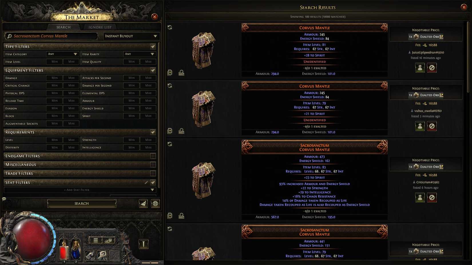 PoE2 Sacrosanctum trade market