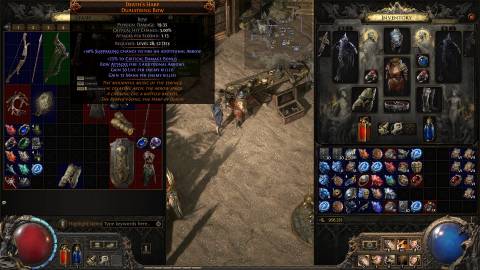 PoE2 Death's Harp stats