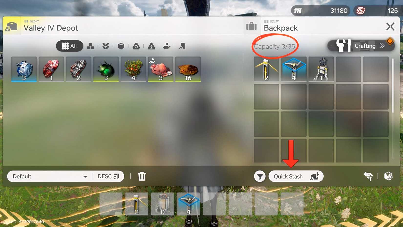 how to quickly stash in arknights endfield