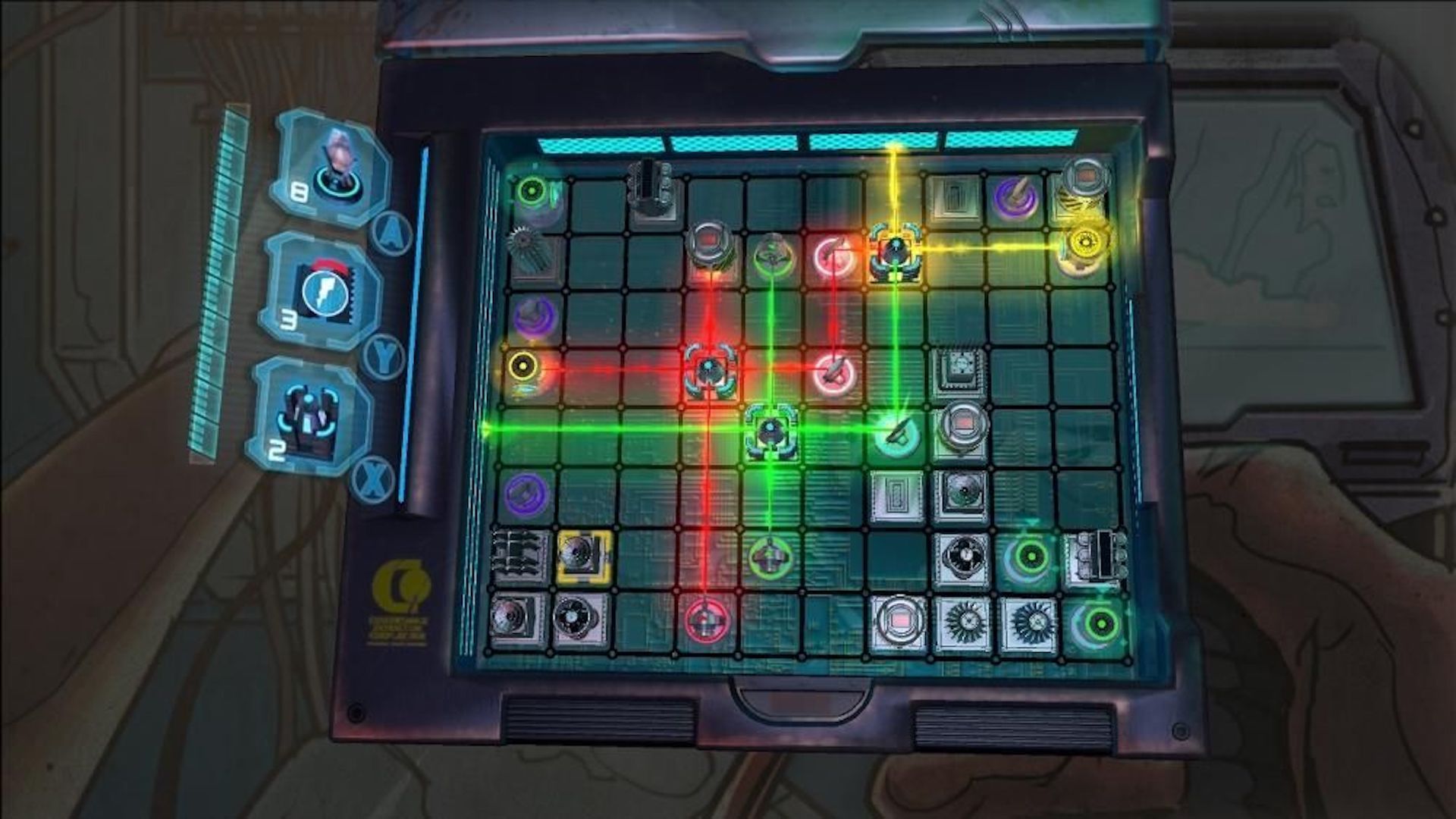 A mirror puzzle in Dead Space Ignition (2010)