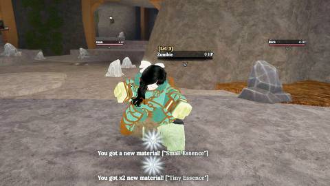 a roblox the forge player using the ironhand weapon