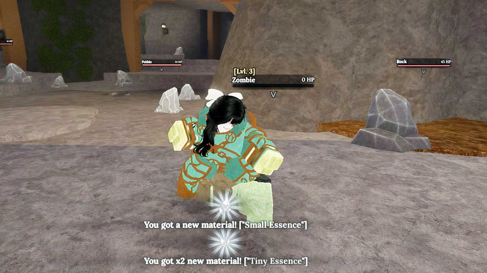 a roblox the forge player using the ironhand weapon