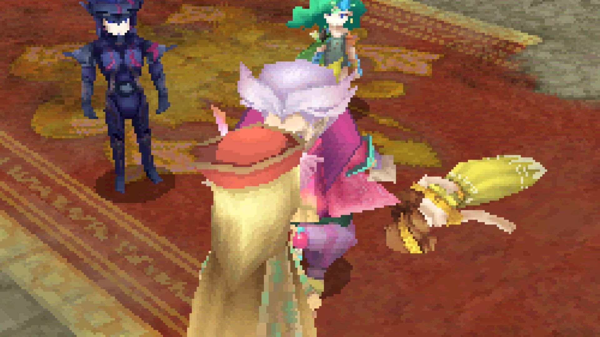 A scene featuring characters in Final Fantasy 4 (DS)