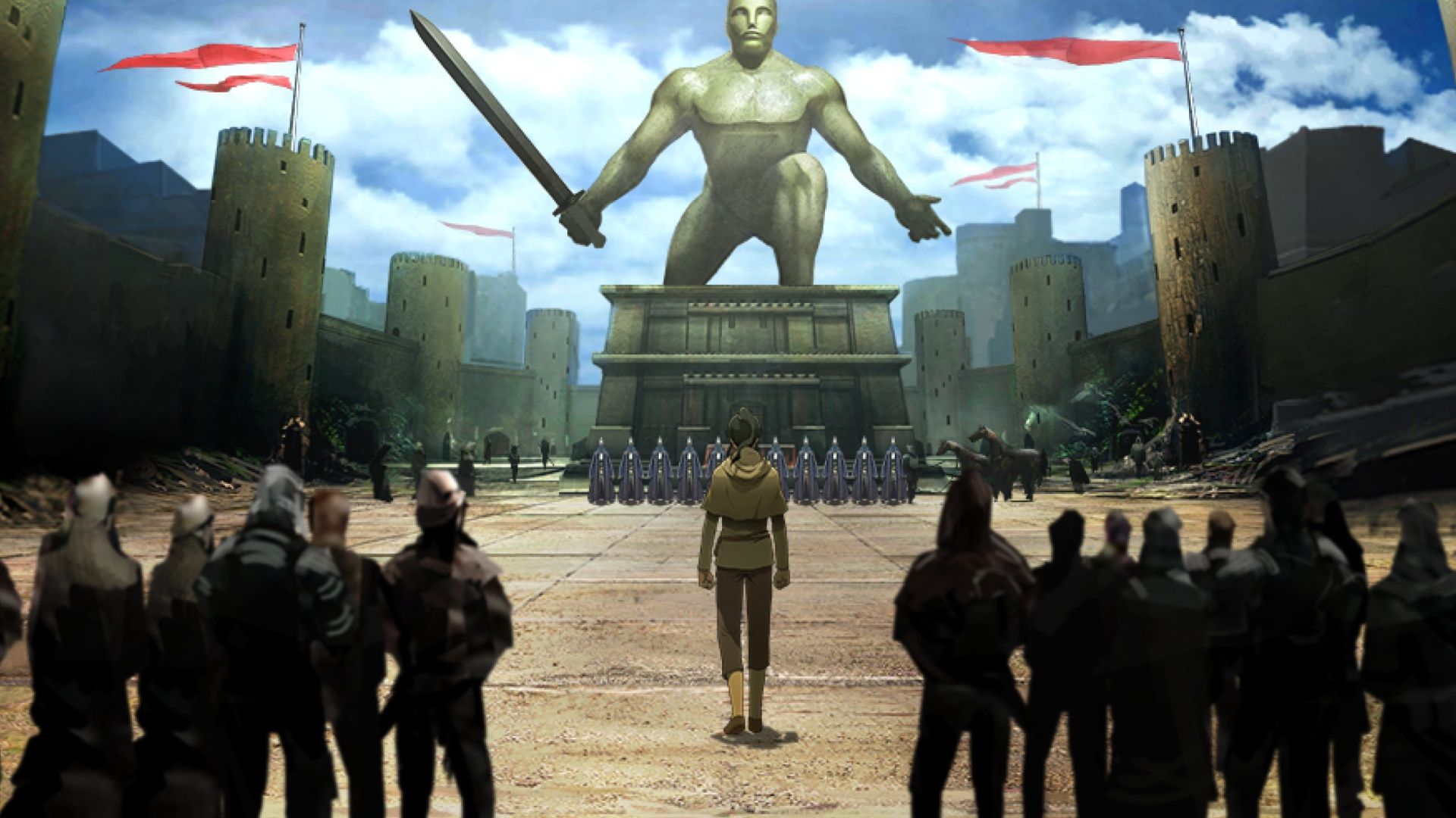 A scene featuring characters in Shin Megami Tensei 4 (2013)