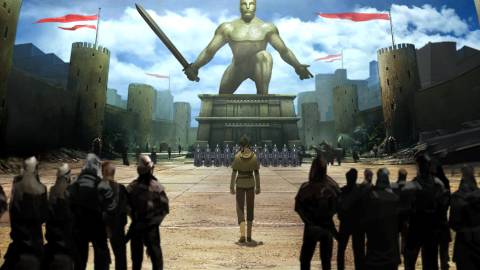 A scene featuring characters in Shin Megami Tensei 4 (2013)