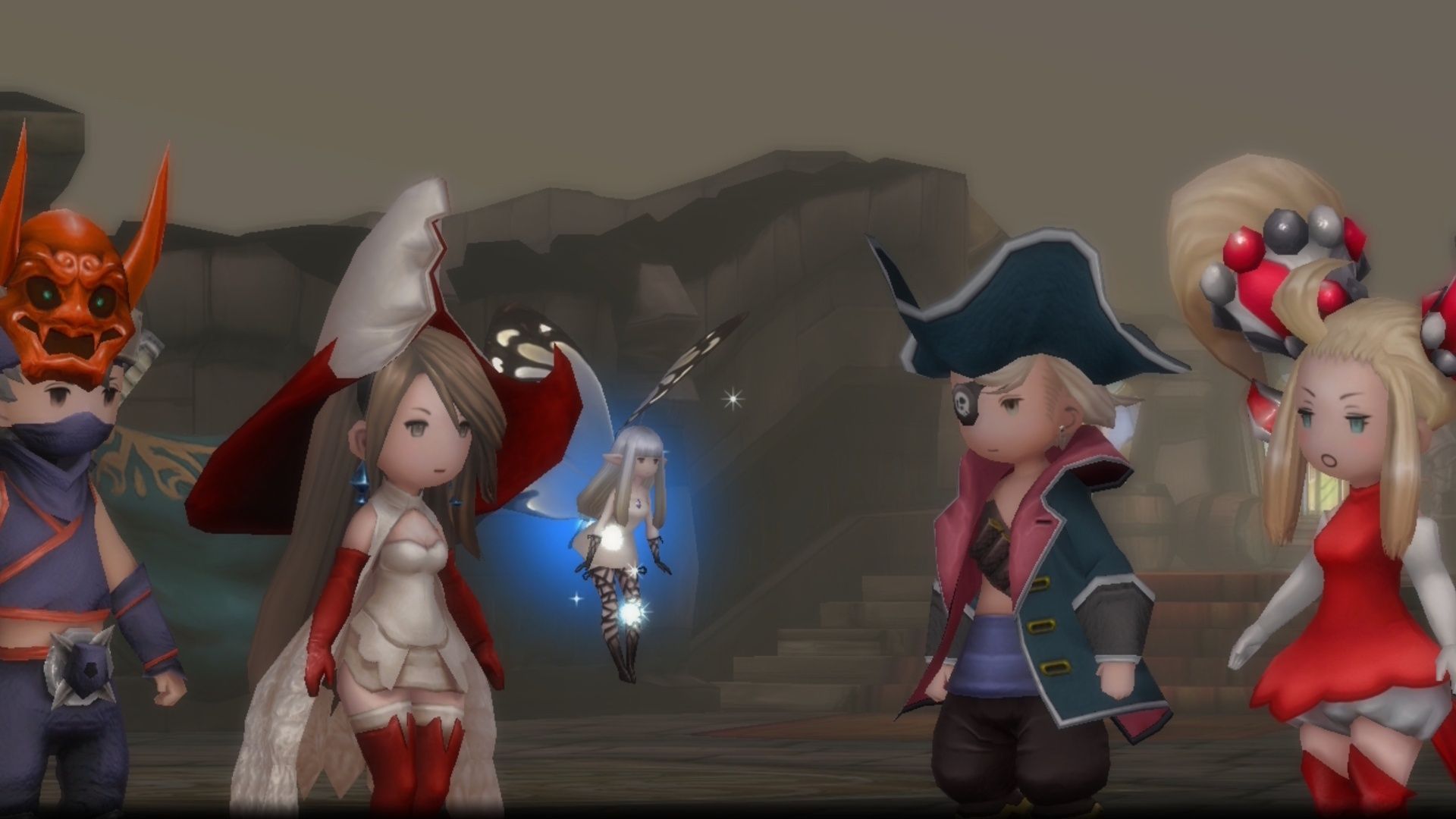 A scene featuring the hero characters in Bravely Default Flying Fairy HD Remaster (2025)
