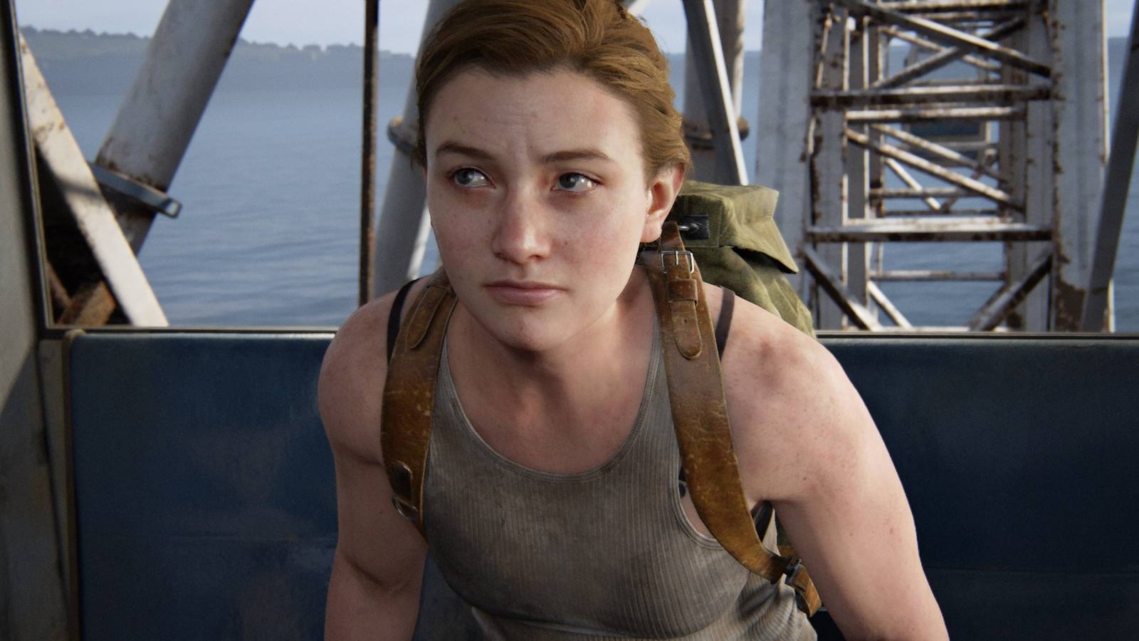 Abbie on a bridge in The Last of Us Part 2