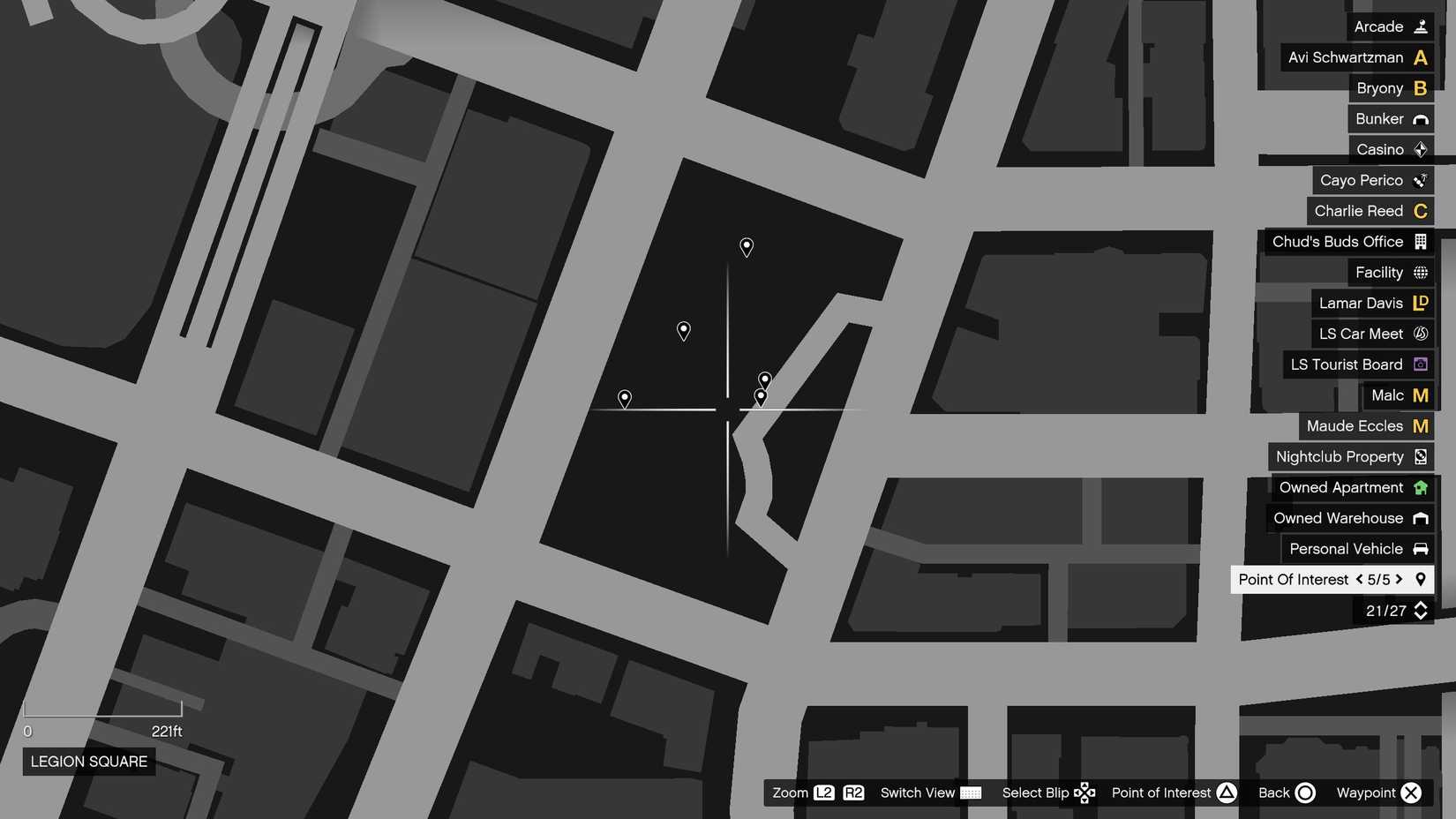 all g's cache locations in legion square