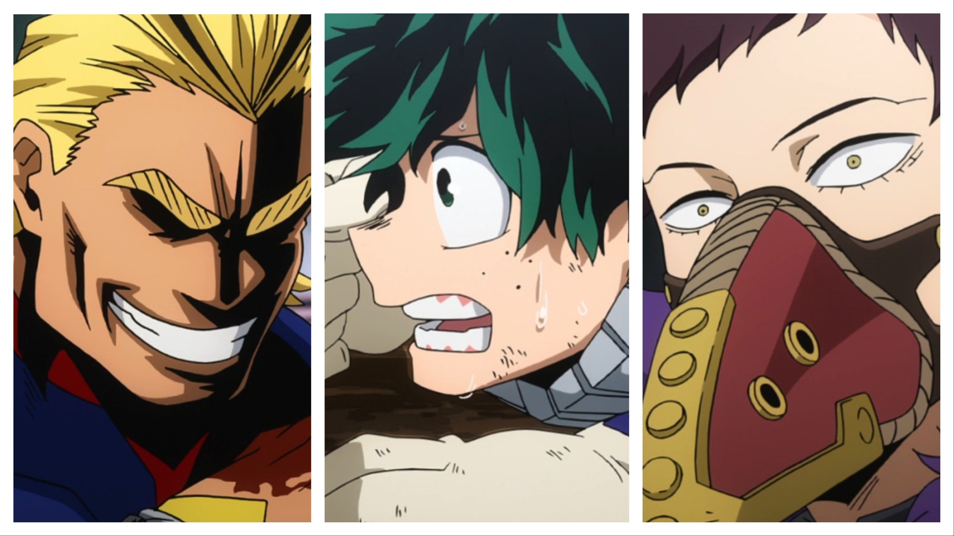 All Might, Deku, Overhaul.