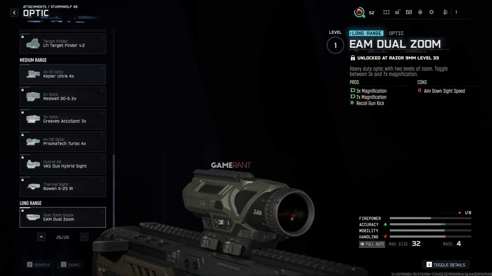 All Sturmwolf 45 Optics in Black Ops 7
