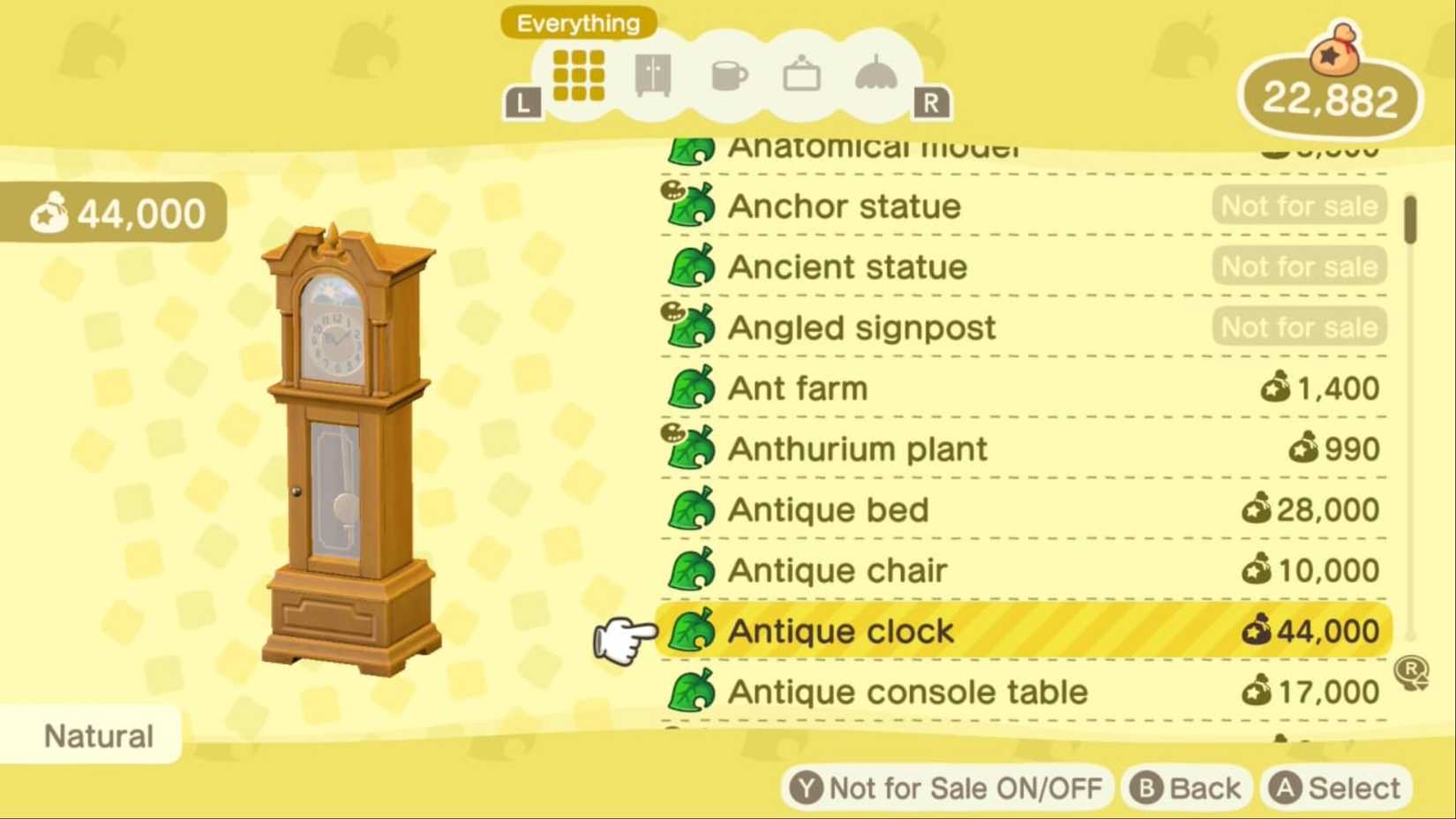 animal crossing new horizons acnh furniture catalog