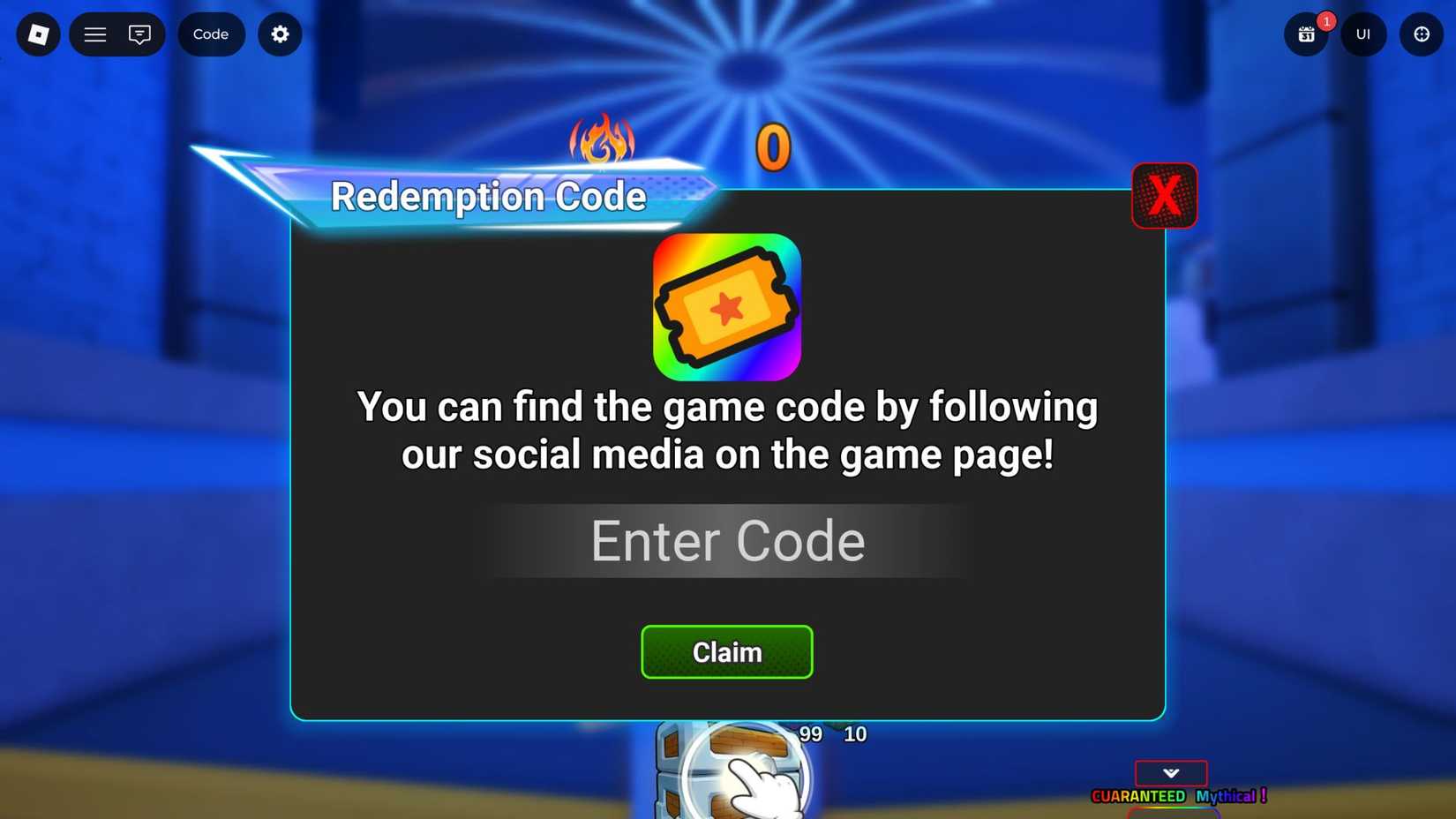 Anime Loot Odyssey the codes tab