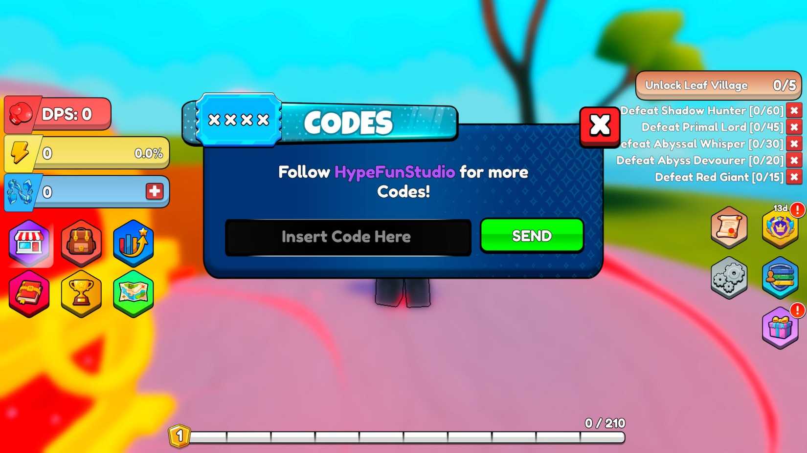 Anime Nexus the codes tab