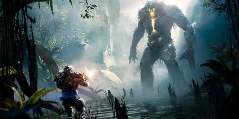 Anthem promotional art spotlighting the game being reimagined by a former BioWare producer for a potential single-player revival.