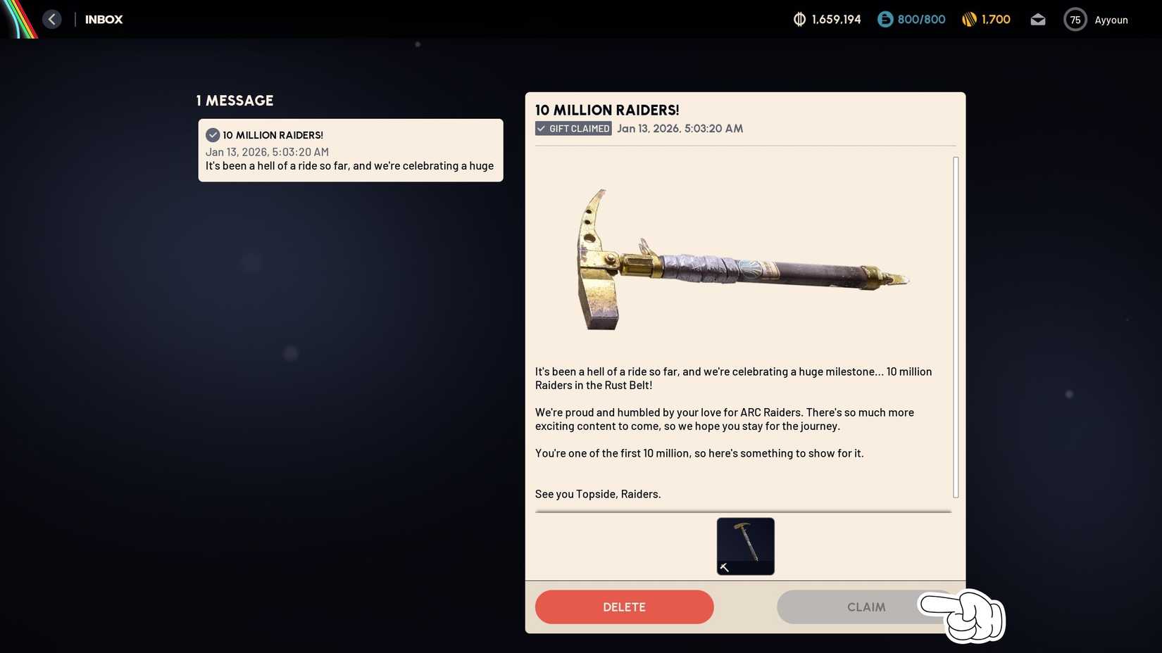 Saqueadores ARC reivindicam picareta dourada Picareta Dourada em ARC Raiders | Dropraro