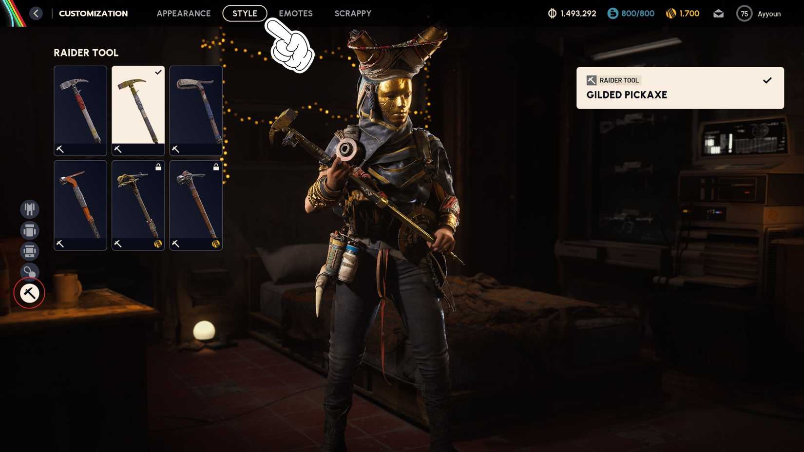 Invasores ARC Equipam Picareta Dourada-Picareta Dourada em ARC Raiders | Dropraro