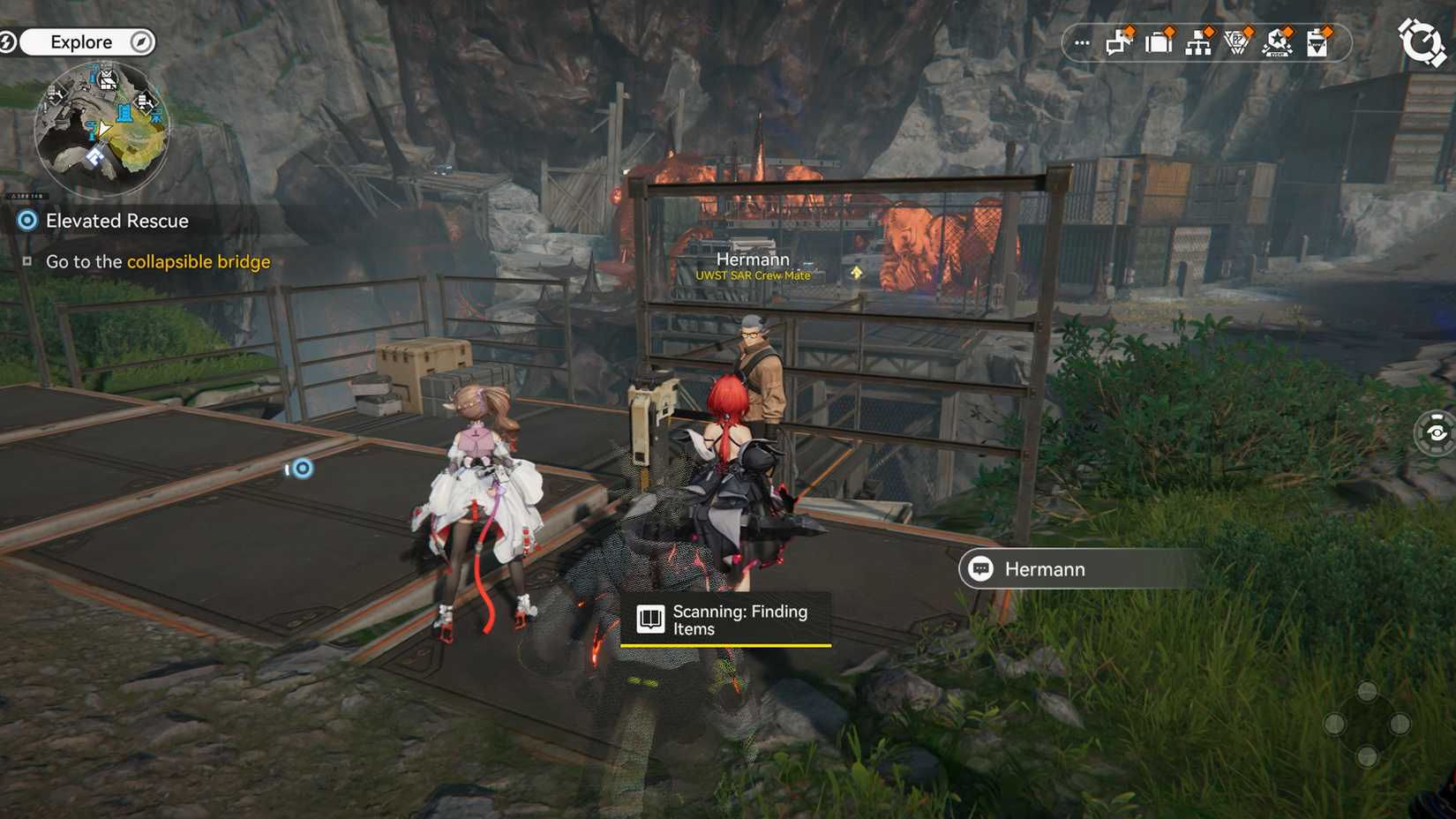 arknights-endfield-elevated-rescue-quest-trigger-start-where-find-location-component-style-origin-lodespring - go back to the collapsible bridge