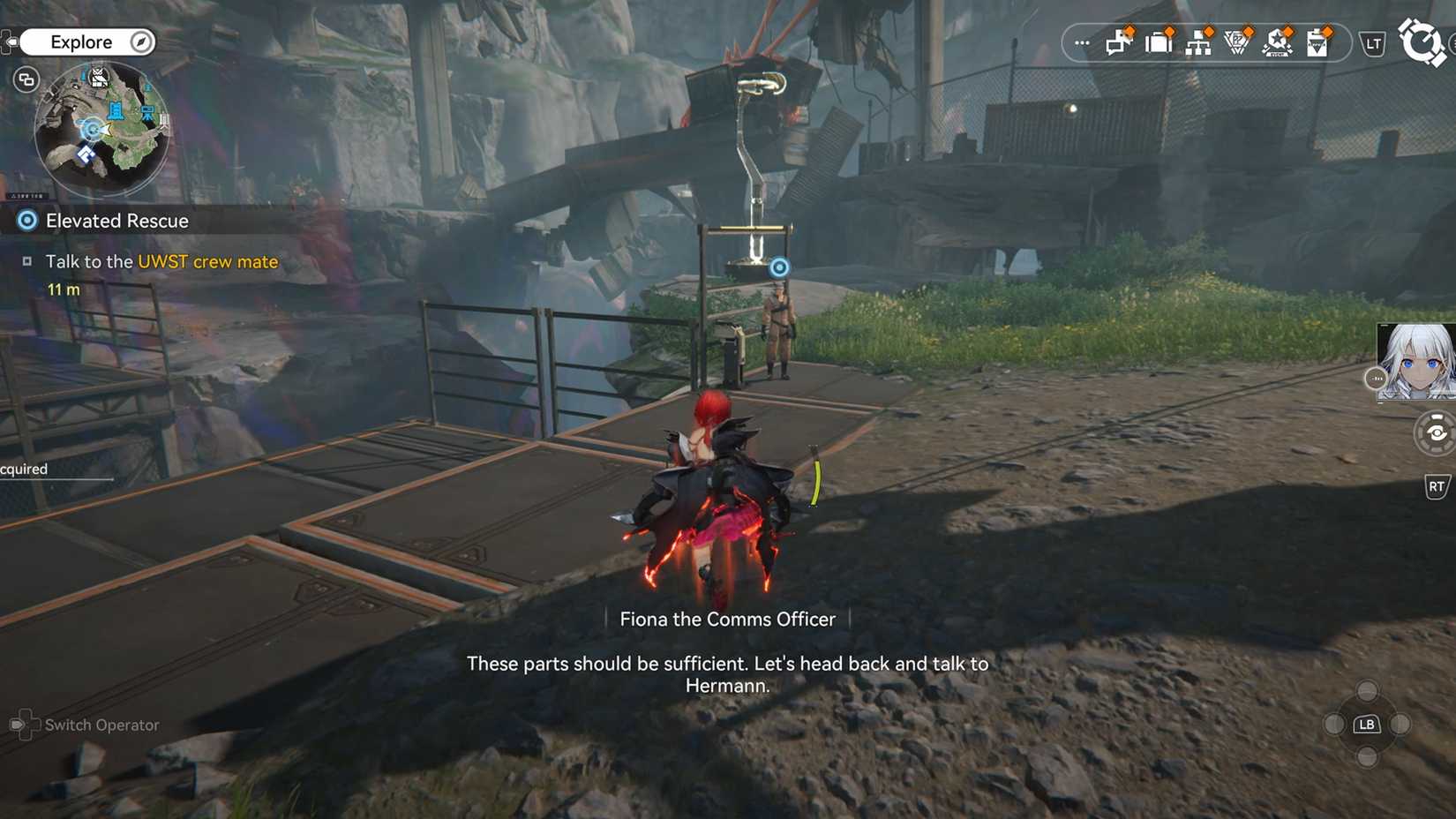 arknights-endfield-elevated-rescue-quest-trigger-start-where-find-location-component-style-origin-lodespring - talk to the uwst crew mate