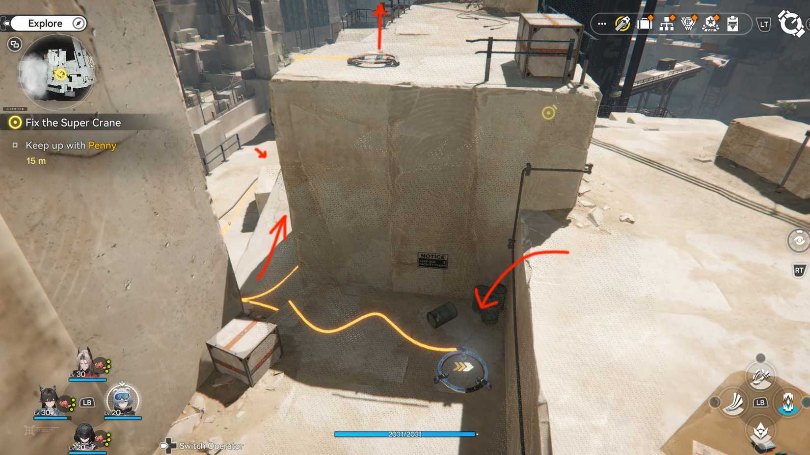 arknights-endfield-fix-the-super-crane-quest-walkthrough-guide-get-originium-circuitry-component-style - keep up with pennt