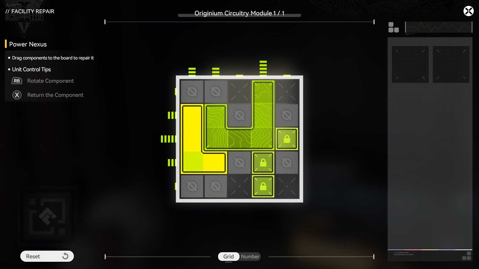 arknights-endfield-fix-the-super-crane-quest-walkthrough-guide-get-originium-circuitry-component-style - original circuit module puzzle solution