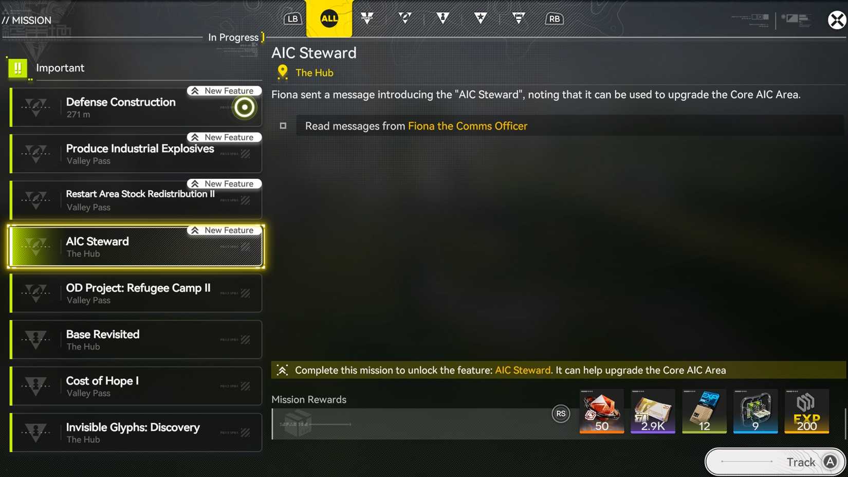 arknights-endfield-how-expand-core-aic-area-size-upgrade-ak-enfield-cost-unlock - mission progress aic steward2