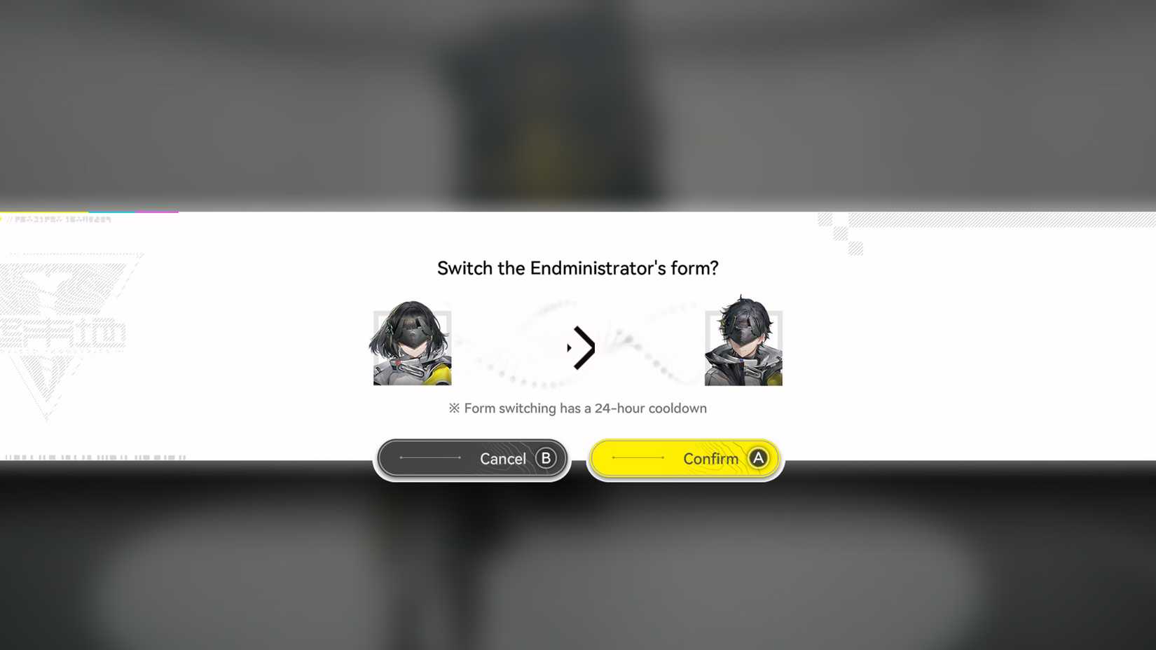 arknights-endfield-how-switch-change-endministrator-identity-gender-ak-endfield - switch form cooldown warning