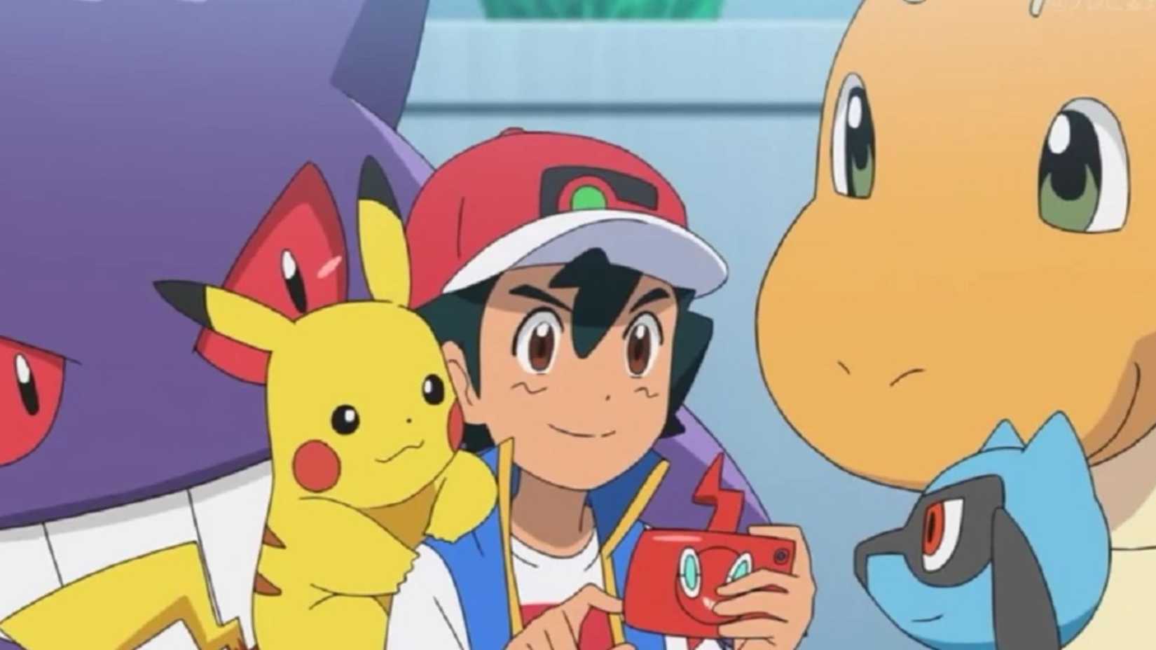 Ash using his Pokedex in Pokemon Journeys