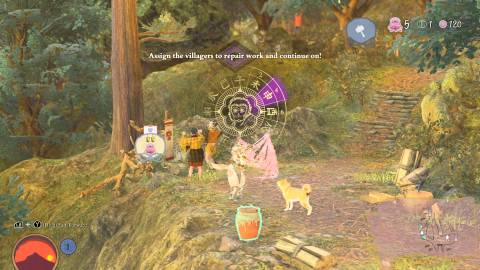 Assigning villagers to work in Kunitsu-Gami Path Of The Goddess (2024)