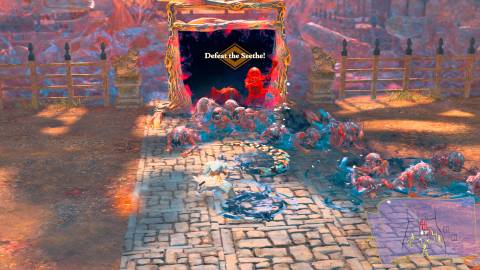 Attacking enemies in Kunitsu-Gami Path Of The Goddess (2024)