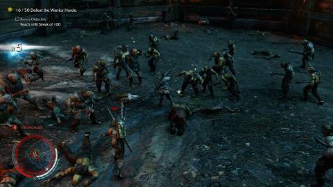 Attacking enemies in Middle-earth Shadow of Mordor (2014)