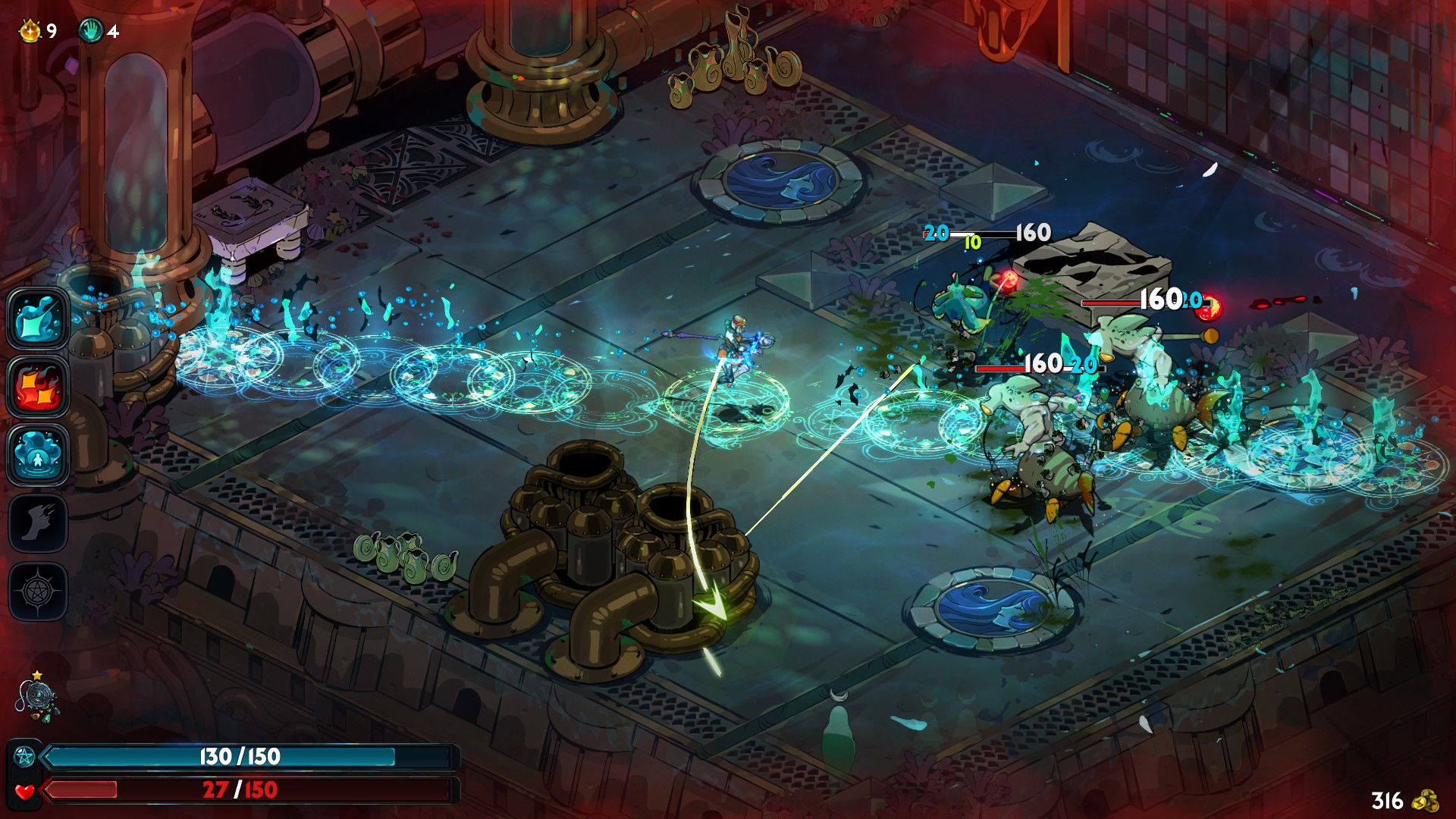 Attacking enemies with the Witch Staff in Hades 2 (2025)