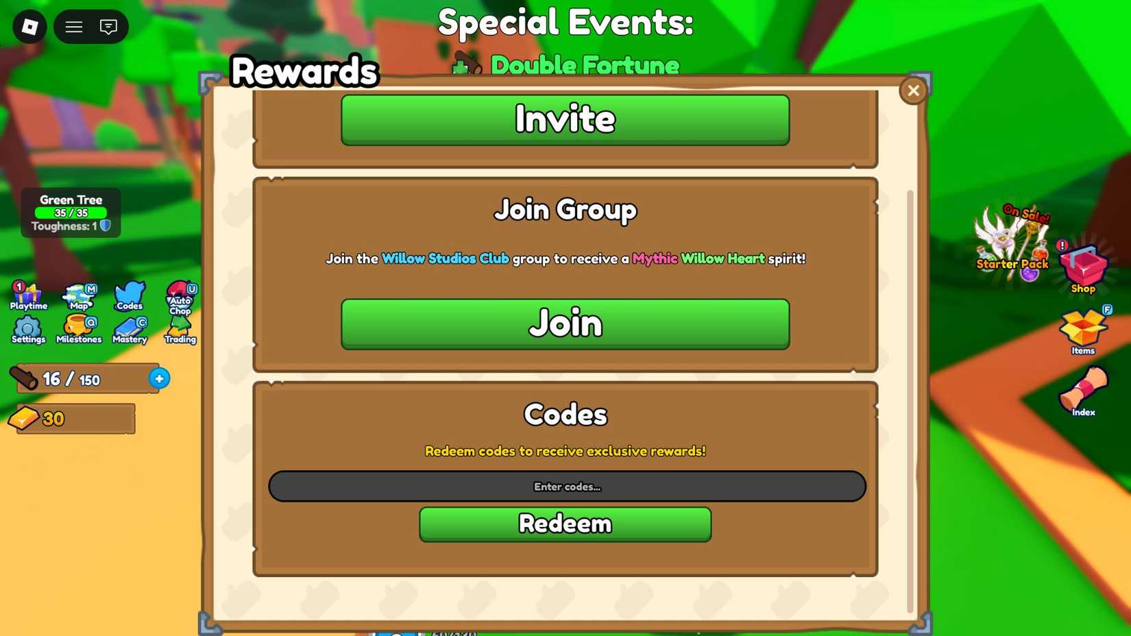 Axia - the codes tab