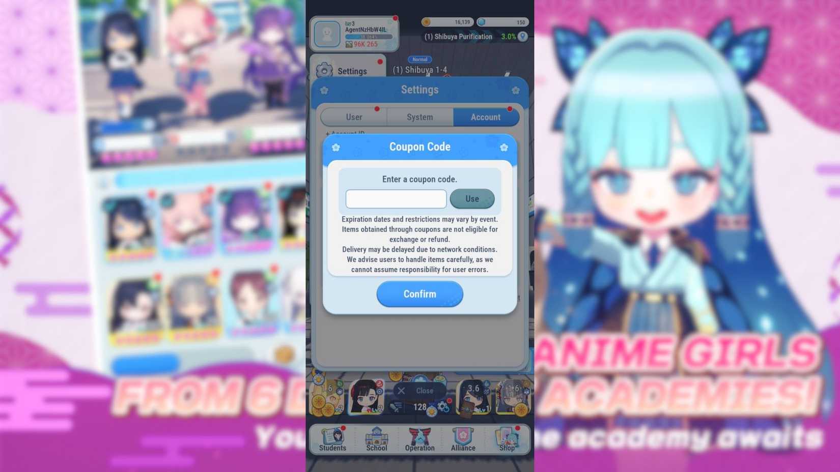 Ayakashi Rise the codes tab