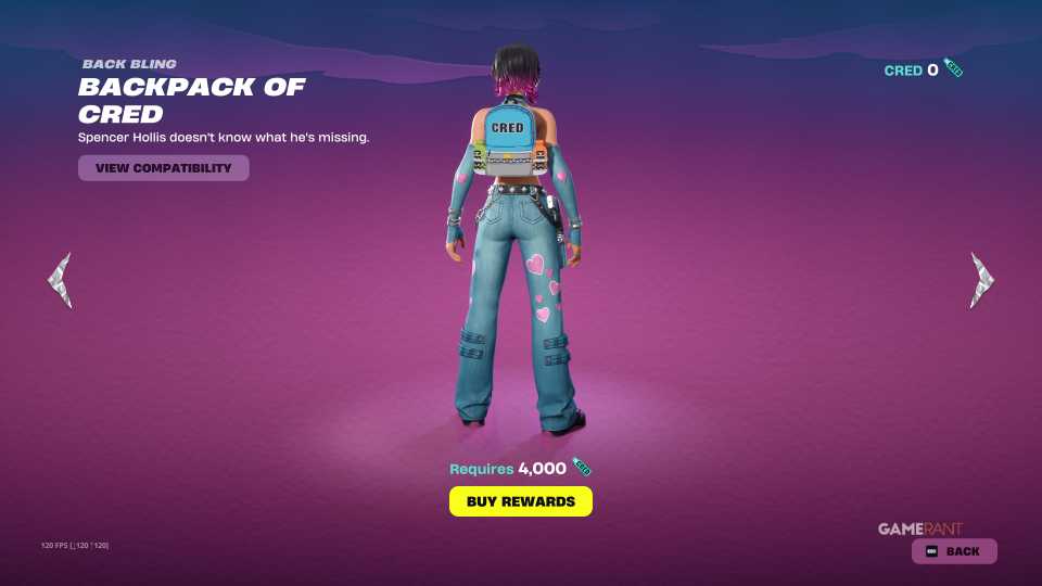 Backpack of Cred (Back Bling) - Fortnite