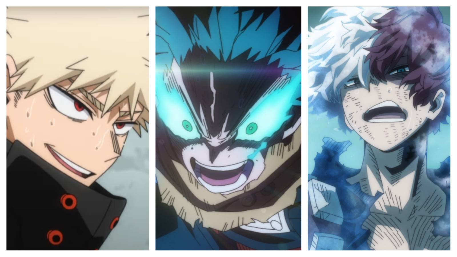Bakugo, Deku, and Shoto