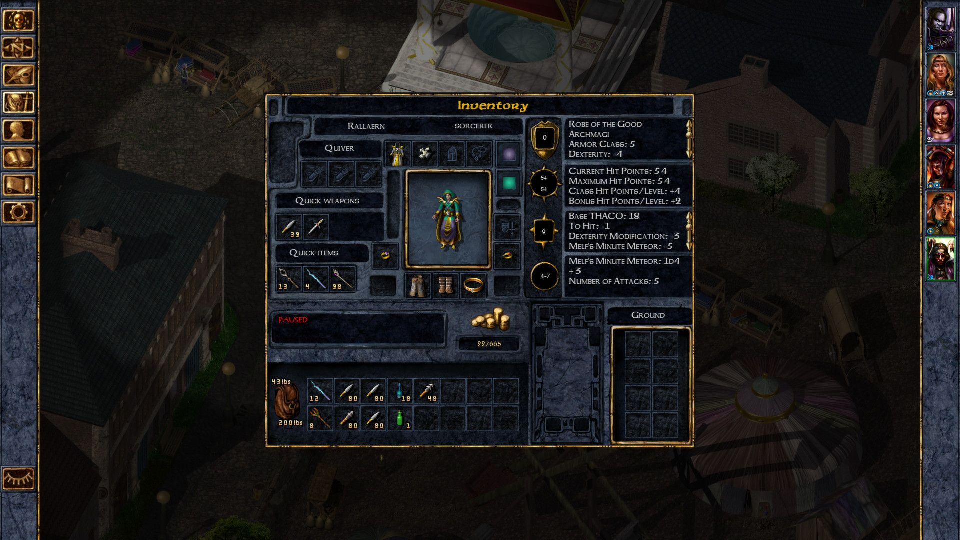Baldur's Gate Enhanced Edition character