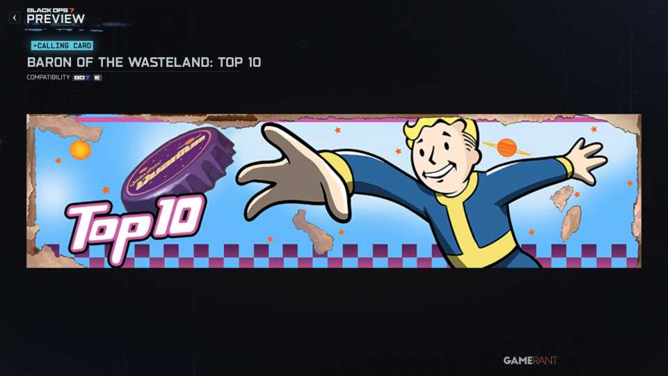 Baron of the Wasteland Top 10 (Calling Card)