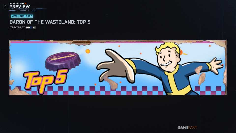 Baron of the Wasteland Top 5 (Calling Card)