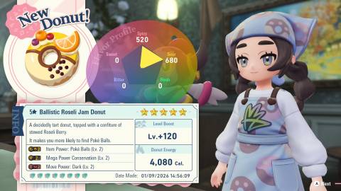 best donut for level boosting in pokemon legends za mega dimension