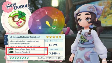 best donut recipe for increased catch rate in pokemon legends za mega dimension-1